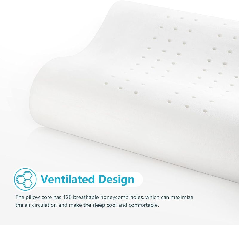 Photo 2 of Contour Memory Foam Pillow, Cervical Pillow for Neck Pain Relief, Orthopedic Sleeping Pillows Side, Back and Stomach Sleepers.
