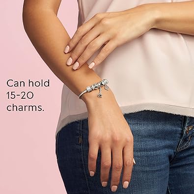 Photo 1 of Pandora Jewelry Iconic Moments Snake Chain Charm Sterling Silver Bracelet
