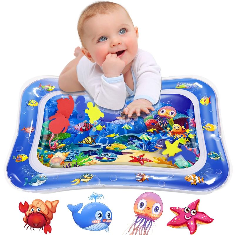 Photo 1 of Infinno Inflatable Tummy Time Mat Premium Baby Water Play Mat for Infants and Toddlers Baby Toys for 3 to 24 Months, Strengthen Your Baby's Muscles, Portable
