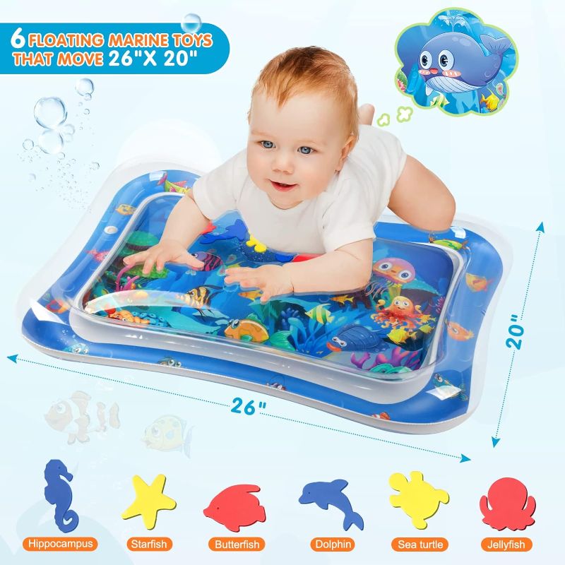Photo 3 of Infinno Inflatable Tummy Time Mat Premium Baby Water Play Mat for Infants and Toddlers Baby Toys for 3 to 24 Months, Strengthen Your Baby's Muscles, Portable
