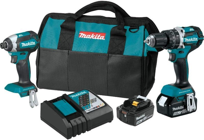 Photo 1 of Makita XT269T 18V LXT Lithium-Ion Brushless Cordless 2-Pc. Combo Kit (5.0Ah)- ITEM IS USED- DOES NOT CONTAIN BATTERY
