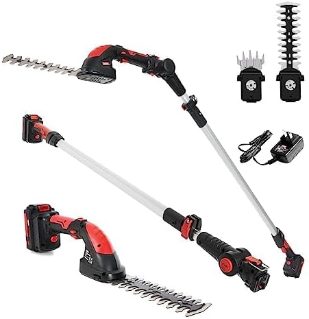 Photo 1 of MZK 2-in-1 20V Pole Mini Hedge Trimmer & Grass Shear, 13ft Reach, Electric Hedge Trimmer with Extension Pole, Multi-Angle (Battery and Charger Included)
