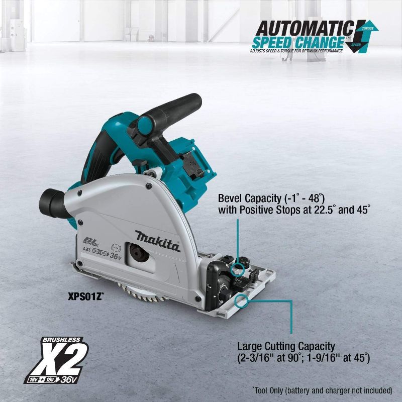 Photo 2 of Makita XPS01Z 36V (18V X2) LXT Brushless 6-1/2" Plunge Circular Saw, Tool Only
