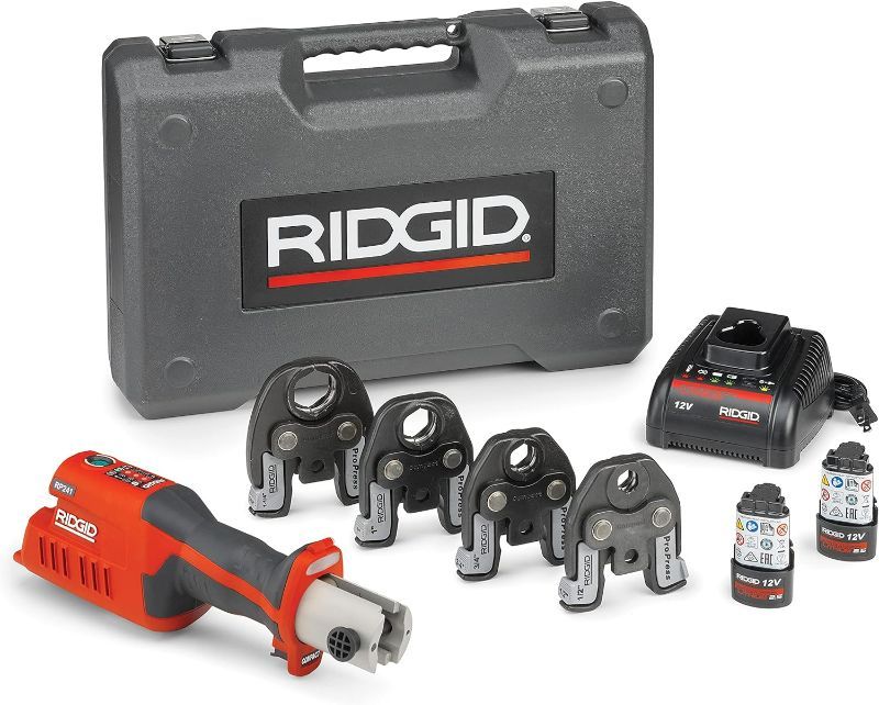 Photo 1 of RIDGID 57363 Model RP 241 Compact Press Tool Kit with 1/2"-1-1/4" Pro Press Jaws and Bluetooth
