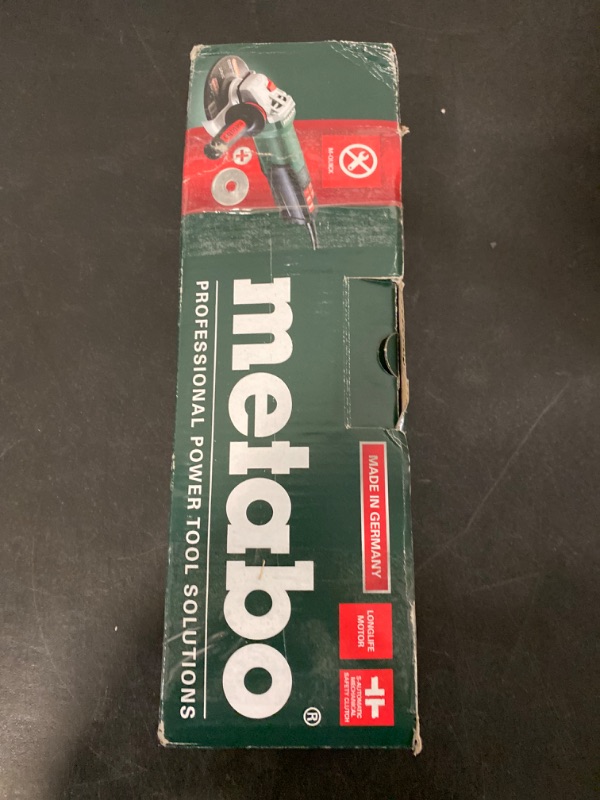Photo 4 of Metabo - 9" Angle Grinder - 6, 600 Rpm - 15.0 Amp W/Lock-On Trigger (606467420 24-230 MVT), Professional Angle Grinders, Black - MISSING PARTS
