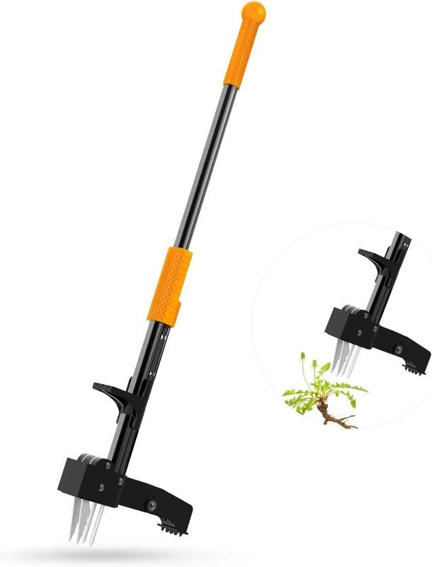 Photo 1 of EEIEER Weed Puller Tool, 40’’ Manual Weeding Tools for Gardening, Integrated Weeds Removal Tool with 4 Claws for Lawn Yard Garden Patio
