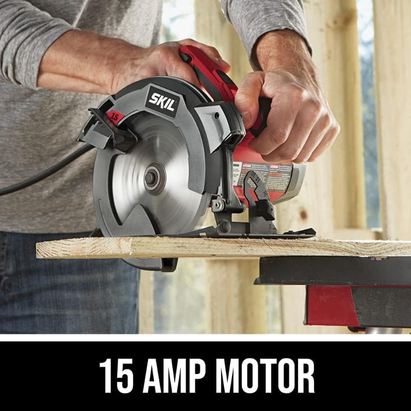 Photo 3 of SKIL 15 Amp 7-1/4 Inch Circular Saw with Single Beam Laser Guide - 5280-01 - ITEM IS USED
