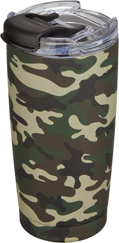 Photo 1 of CIVAGO Insulated Tumbler with Lid and Straw, 20 oz Stainless Steel Vacuum Coffee Tumbler, Double Wall Coffee Cup, Thermal Travel Coffee Mug for Hot and Cold Drinks, Camo
