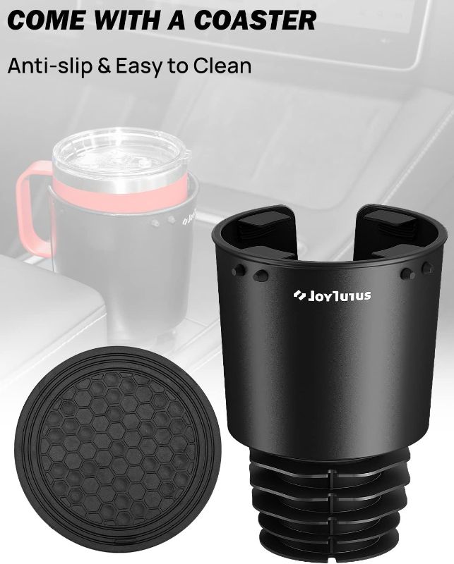 Photo 4 of JOYTUTUS Upgraded Car Cup Holder Expander with Offset Base, Compatible YETI, Hydro Flask, Large for Hold 18-40 oz Bottles and Mugs, Other in 3.4-3.8 inch
