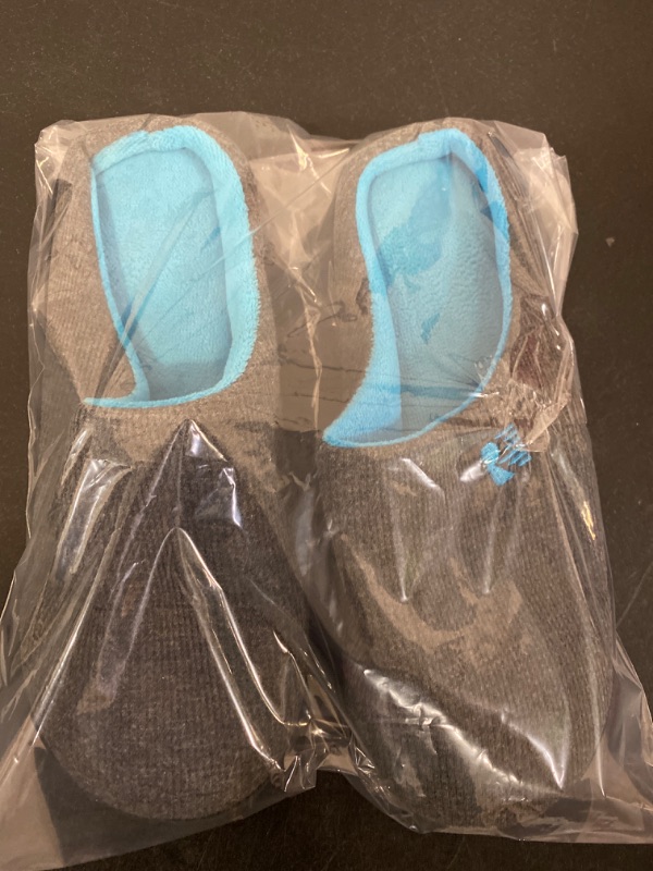 Photo 2 of Microfiber Foam Comfy Foam Sandals - Grey / Blue Size 8