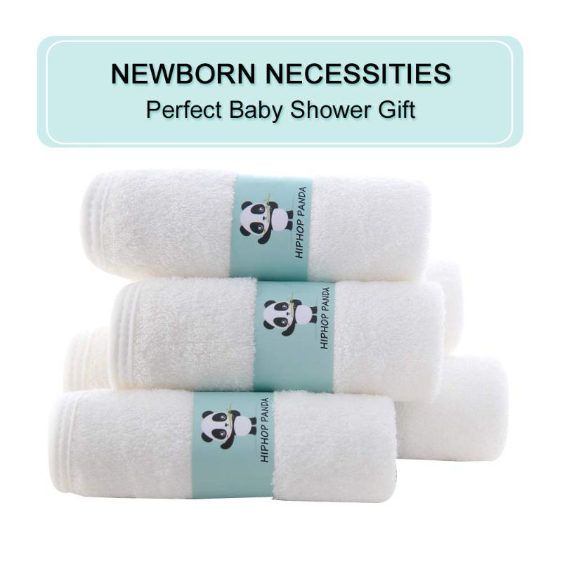 Photo 2 of HIPHOP PANDA Baby Washcloths, Rayon Made from Bamboo - 2 Layer Soft Absorbent Newborn Bath Face Towel - Natural Baby Wipes for Delicate Skin - Baby Registry as Shower(6 Pack)
