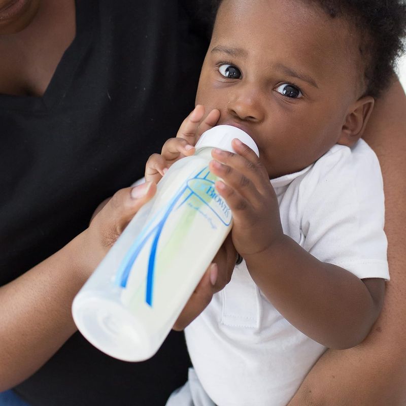 Photo 2 of Dr. Brown's Natural Flow® Anti-Colic Options+™ Narrow Baby Bottles 8 oz/250 mL, with Level 1 Slow Flow Nipple, 4 Pack, 0m+
