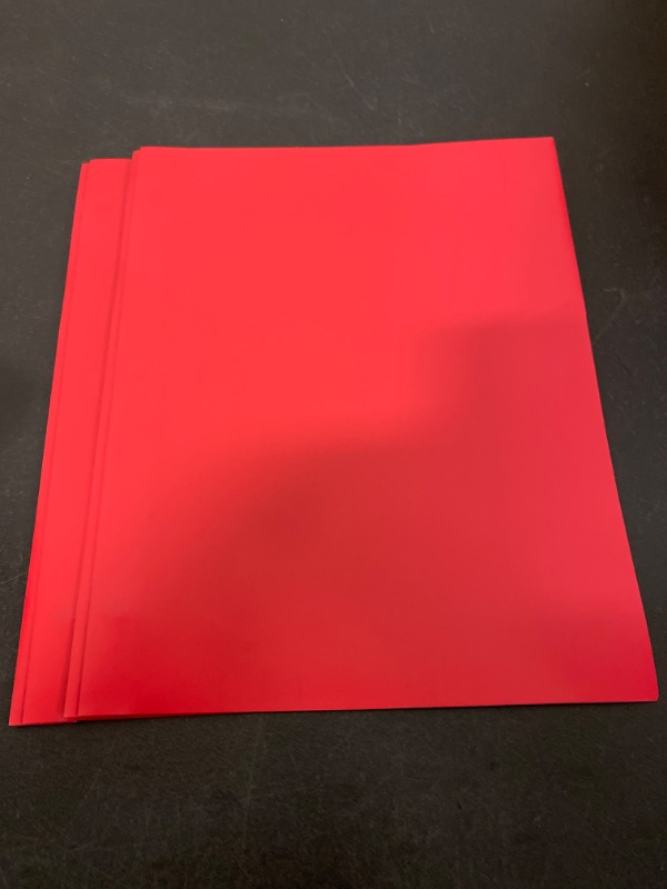 Photo 3 of Dunwell Plastic Folders with Pockets - (Red, 2 PC Pack), 2 Pocket Poly Folders for School, Home or Office, Durable Heavy Duty File Folders, Includes Removable Adhesive Labels
