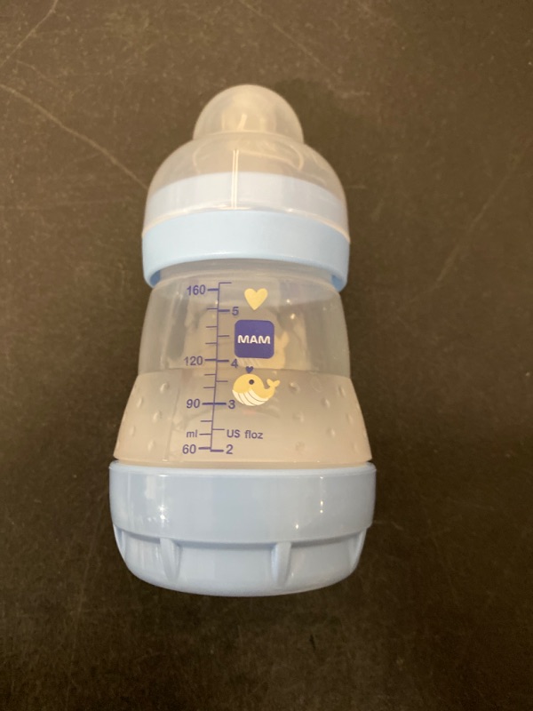 Photo 1 of MAM Easy Start Anti-Colic Baby Bottle, 5oz (1 Count), Slow Flow Nipple, Baby Boy
