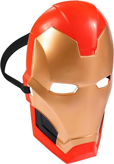 Photo 2 of Marvel Iron Man Child 3D Plastic Mask with Eye Holes and Elastic Strap Standard Red
