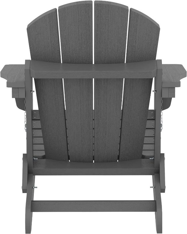 Photo 1 of SERWALL Adirondack Chair for Patio Garden Outdoors Fire Pit- (Folding Gray)
