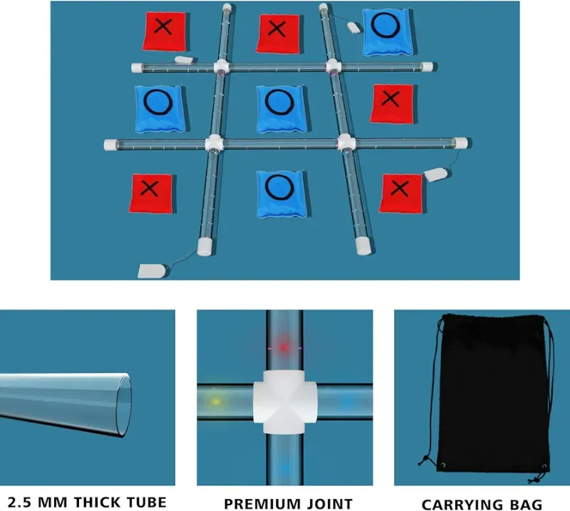 Photo 1 of OUTTOY Outdoor Yard Games for Adults and Family, tic tac toe Game Set with Light, Sutiable for Backyards, Beach, Lawn, Party
