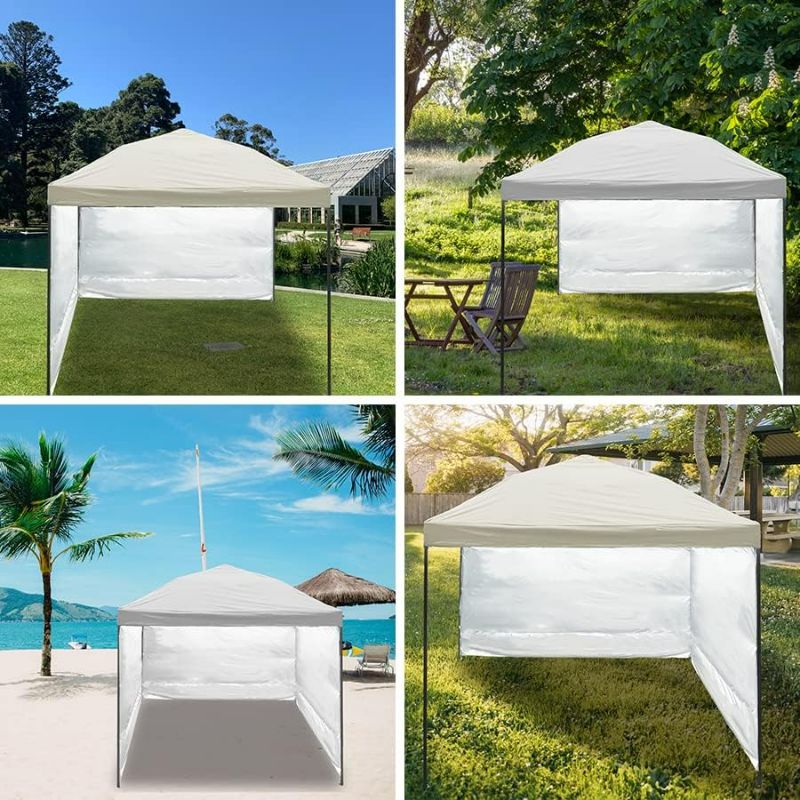 Photo 3 of Canopy SunWall, 10x10ft Pop Up Canopy Sidewall for Instant Canopy Tent Gazebos, 1 Pack Sidewall Only Grey
