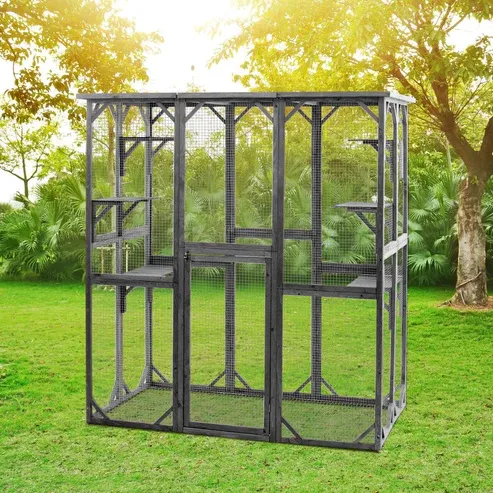 Photo 1 of Cat House Catio Enclosure with Wire Mesh PE1001GY
