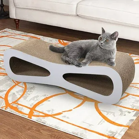 Photo 1 of Coziwow by Jaxpety Lounge Cardboard Scratcher Cat Toy with Catnip
