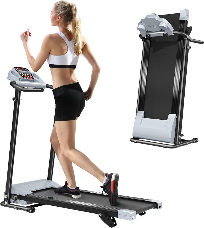 Photo 1 of Sandinrayli Folding Electric Treadmill, Running Machine w/3 Manual Incline & 12 Preset Program, Home Workout Machine for Office Apartment Small Space
