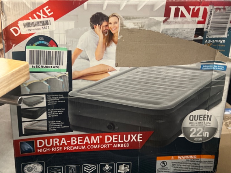 Photo 3 of Intex Comfort Plush Elevated Dura-Beam Airbed with Internal Electric Pump, Bed Height 22", Queen & Dura-Beam Standard Series Pillow Rest Raised Airbed w/Built-in Pillow & Internal Electric Pump, Twin Queen 22in + Airbed, Twin