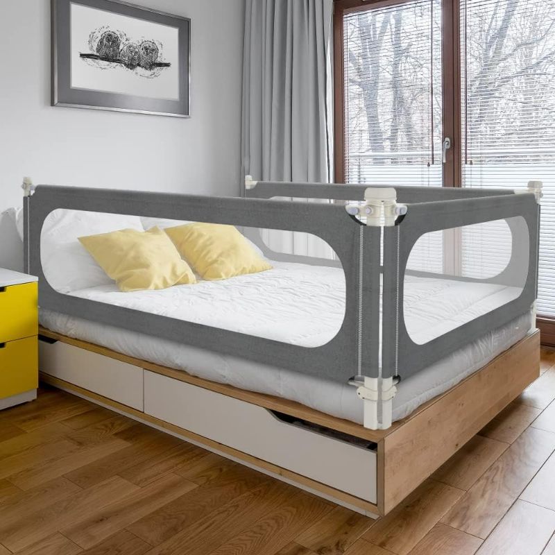 Photo 1 of Bed Rails for Toddlers, Extra Tall 32 Levels of Height Adjustment Specially Designed for Twin, Full, Queen, King Size - 2023Upgrade Model Safety Bed Guard Rails for Kids (1 Side:78.74"(L) ×27"(H))
