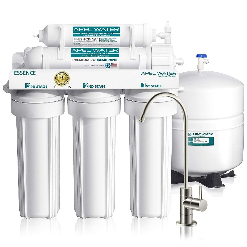 Photo 1 of APEC Water Systems ROES-50 Essence Series Top Tier 5-Stage WQA Certified Ultra Safe Reverse Osmosis Drinking Water Filter System
