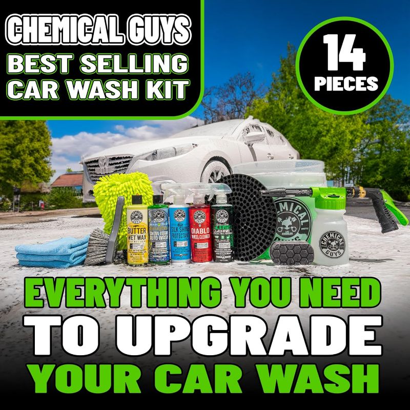 Photo 2 of Chemical Guys HOL126 14-Piece Arsenal Builder Car Wash Kit with Foam Gun, Bucket and (5) 16 oz Car Care Cleaning Chemicals (Works w/Garden Hose)
