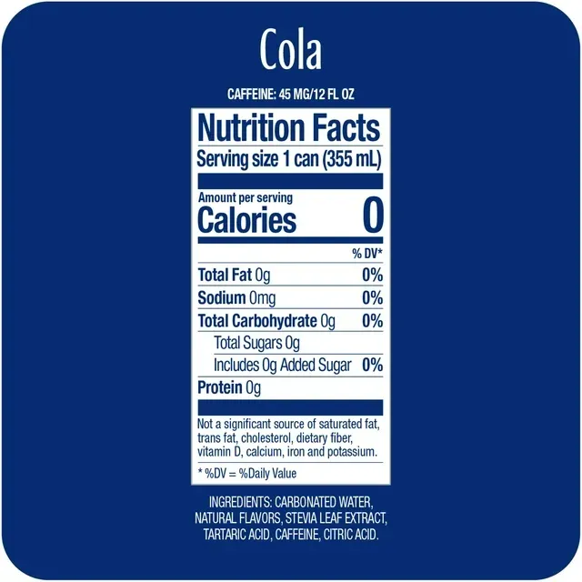 Photo 2 of Zevia Zero Sugar, 0 Calorie Cola Soda Pop, 12 fl oz, 24 Pack of Cans
