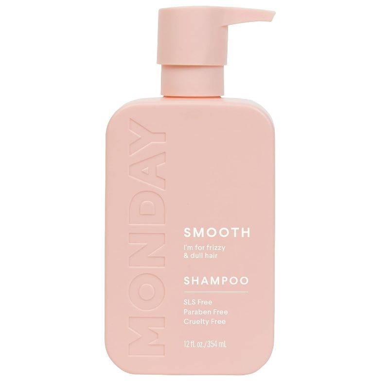 Photo 1 of MONDAY HAIRCARE Smooth Shampoo 12oz for Frizzy, Coarse, and Curly Hair, Made from Coconut Oil, Shea Butter, & Vitamin E, 100% Recyclable Bottles (350ml)
