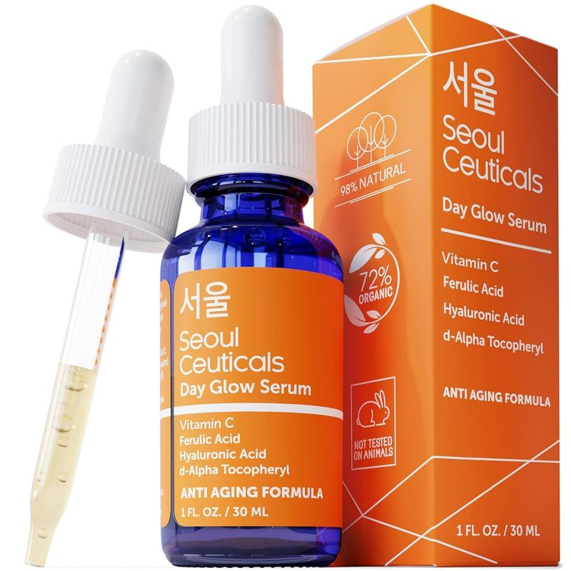 Photo 1 of SeoulCeuticals Korean Skin Care 20% Vitamin C Hyaluronic Acid Serum + CE Ferulic Acid - Potent Anti Aging, Anti Wrinkle Korean Beauty 1oz
