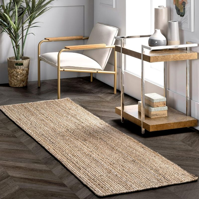 Photo 1 of nuLOOM Rigo Hand Woven Farmhouse Jute Runner Rug, 2' 6" x 6', Natural
