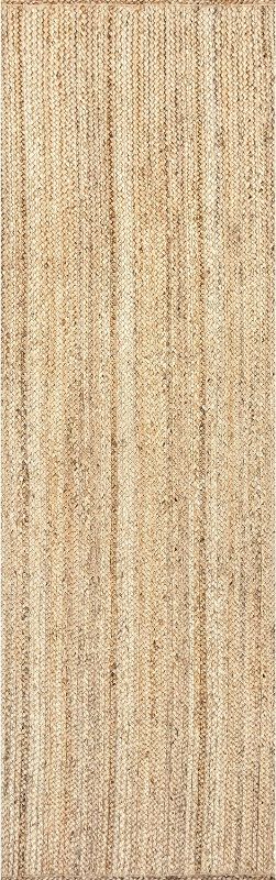 Photo 2 of nuLOOM Rigo Hand Woven Farmhouse Jute Runner Rug, 2' 6" x 6', Natural
