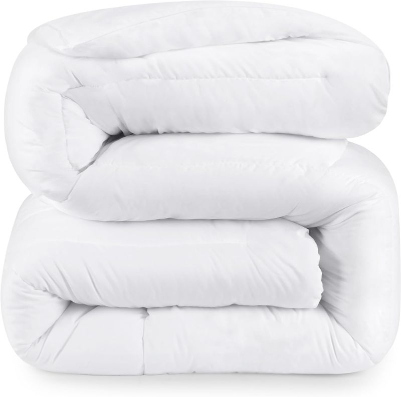 Photo 1 of Utopia Bedding Down Alternative Comforter (Twin, White) - All Season Comforter - Plush Siliconized Fiberfill Duvet Insert - Box Stitched