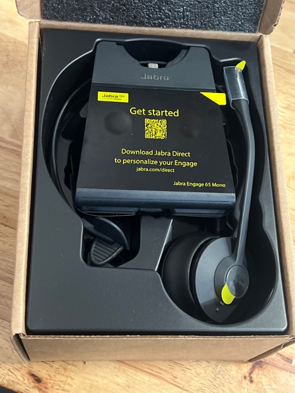 Photo 4 of Jabra Engage 65 mono – Telephone Headset with Industry-Leading Wireless Performance, Advanced Noise-Cancelling Microphone, Call Center Headset with All Day Battery Life,Black
