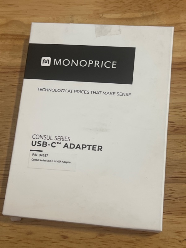 Photo 3 of Monoprice USB-C to VGA - USB 3.0 USB-C Data and PD Charging Adapter, 100 Watts, with Folding USB Type-C Connector - Consul Series