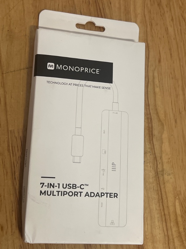 Photo 2 of Monoprice 7-in-1 USB-C Multiport 4K HDMI Adapter - 4K@60Hz HDMI, Card Readers, Ethernet, and 100W Power Delivery