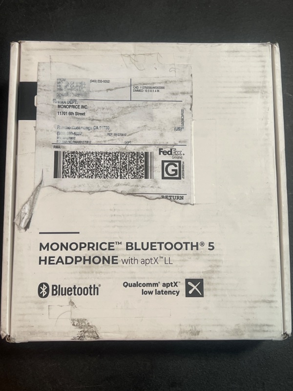 Photo 3 of Monoprice Sync Bluetooth Headphone with aptX Low Latency, 24H Playback Time, Qualcomm CVC Echo Cancelling, for Home, Work, and Travel,Black