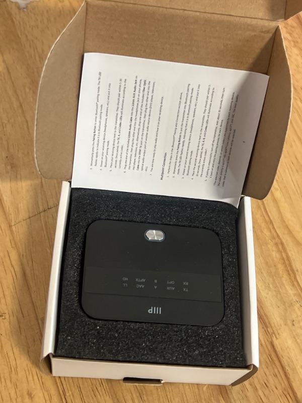Photo 2 of Monoprice Bluetooth 5 Long Range Transmitter and Receiver - with AptX HD and AptX Low Latency, SBC, AAC, Up to 32 Feet (10 Meters) Toslink/Optical, 3.5mm Aux, Up to 25 Hours of Audio Playback