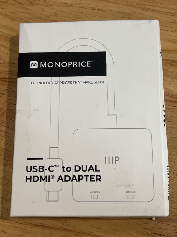 Photo 3 of Monoprice USB-C to Dual 4K HDMI Adapter (Dual 4K@60Hz) for Samsung Galaxy S9/S9+, MacBook Air2020-2018, MacBook/MacBook Pro2020 2019 2018 2017, iPad Pro 2018, Dell XPS13/15