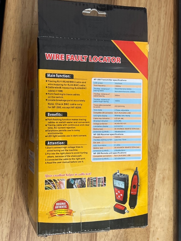 Photo 3 of Monoprice Professional Coaxial, RJ-45, RJ-11/12, BNC, and USB Multifunction Tester with LCD Display