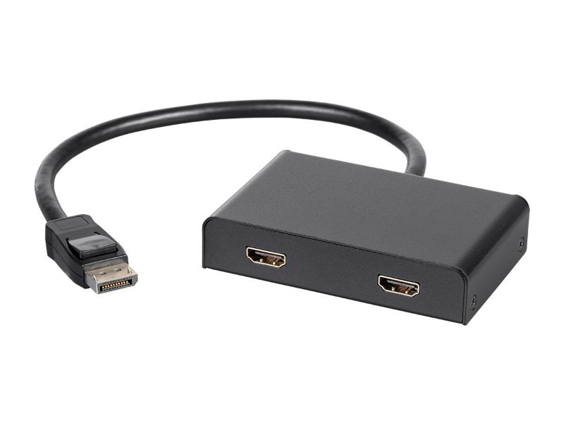 Photo 1 of Monoprice 2-Port DisplayPort 1.2 to HDMI Multi-Stream Transport (MST) Hub
