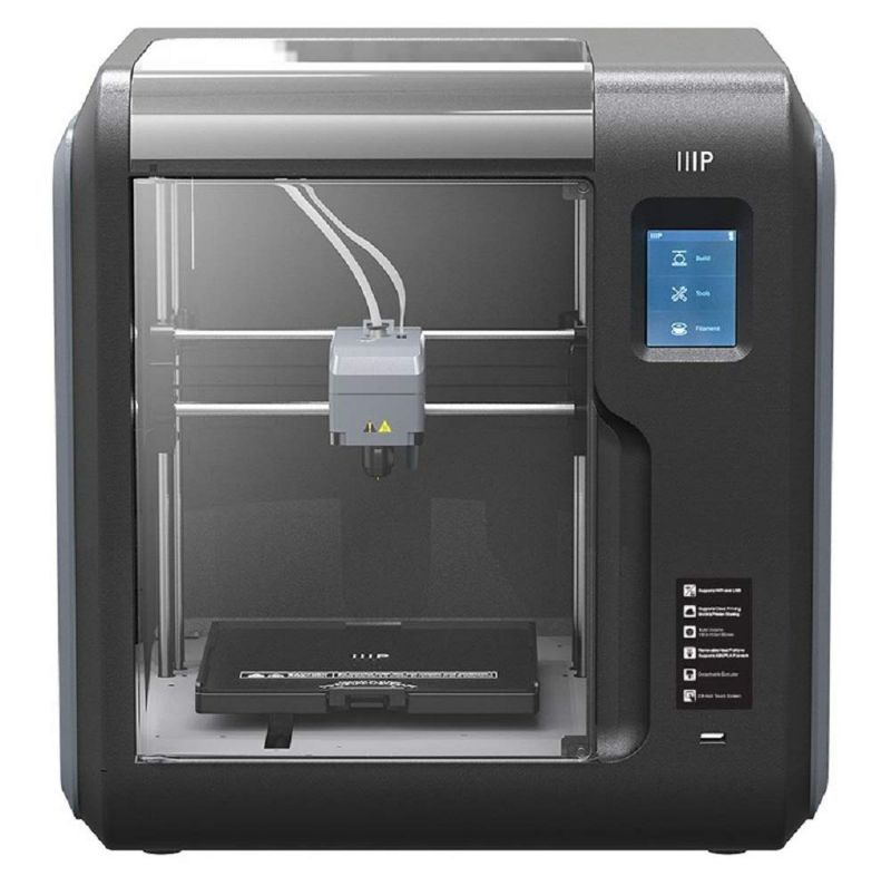 Photo 2 of Monoprice Voxel 3D Printer - Black/Gray with Removable Heated Build Plate (150 x 150 x 150 mm) Fully Enclosed, Touch Screen, 8Gb And Wi-Fi, Large (133820)