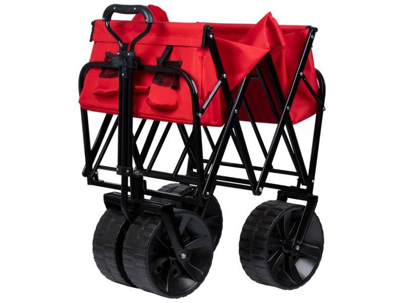 Photo 2 of Pure Outdoor by Monoprice Heavy Duty All Terrain Collapsible Outdoor Wagon, Red

