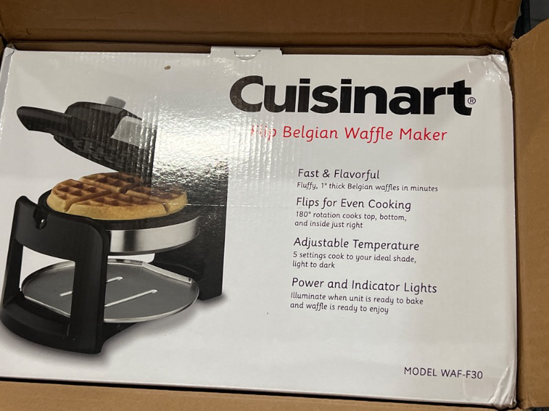 Photo 1 of Cuisinart WAF-F40 Double Flip Belgian Waffle Maker,New Black/Stainless
