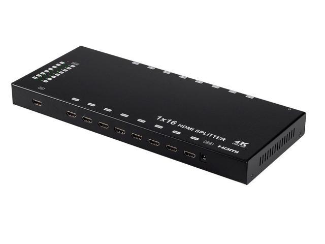 Photo 1 of Monoprice Blackbird 4K 1X16 HDMI Splitter - Black | 4k @ 30Hz, HDCP 1.2 Compliant, 3D Support And Dolby TrueHD Support