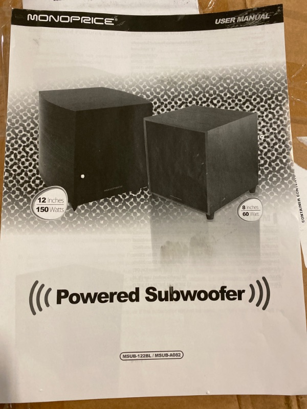 Photo 4 of Monoprice SW-15 - Subwoofer - 15"
