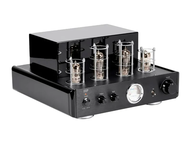 Photo 2 of Monoprice 50-Watt Stereo Hybrid Tube Amplifier with Bluetooth, Line Output, and Qualcomm aptX Audio
