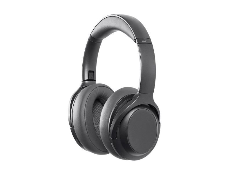 Photo 1 of Monoprice BT-600ANC Bluetooth Over Ear Headphones with Active Noise Cancelling (ANC), Qualcomm aptX HD Audio, AAC, Touch Controls, Ambient Mode, 40hr Playtime, Carrying Case, Multi-Pairing
